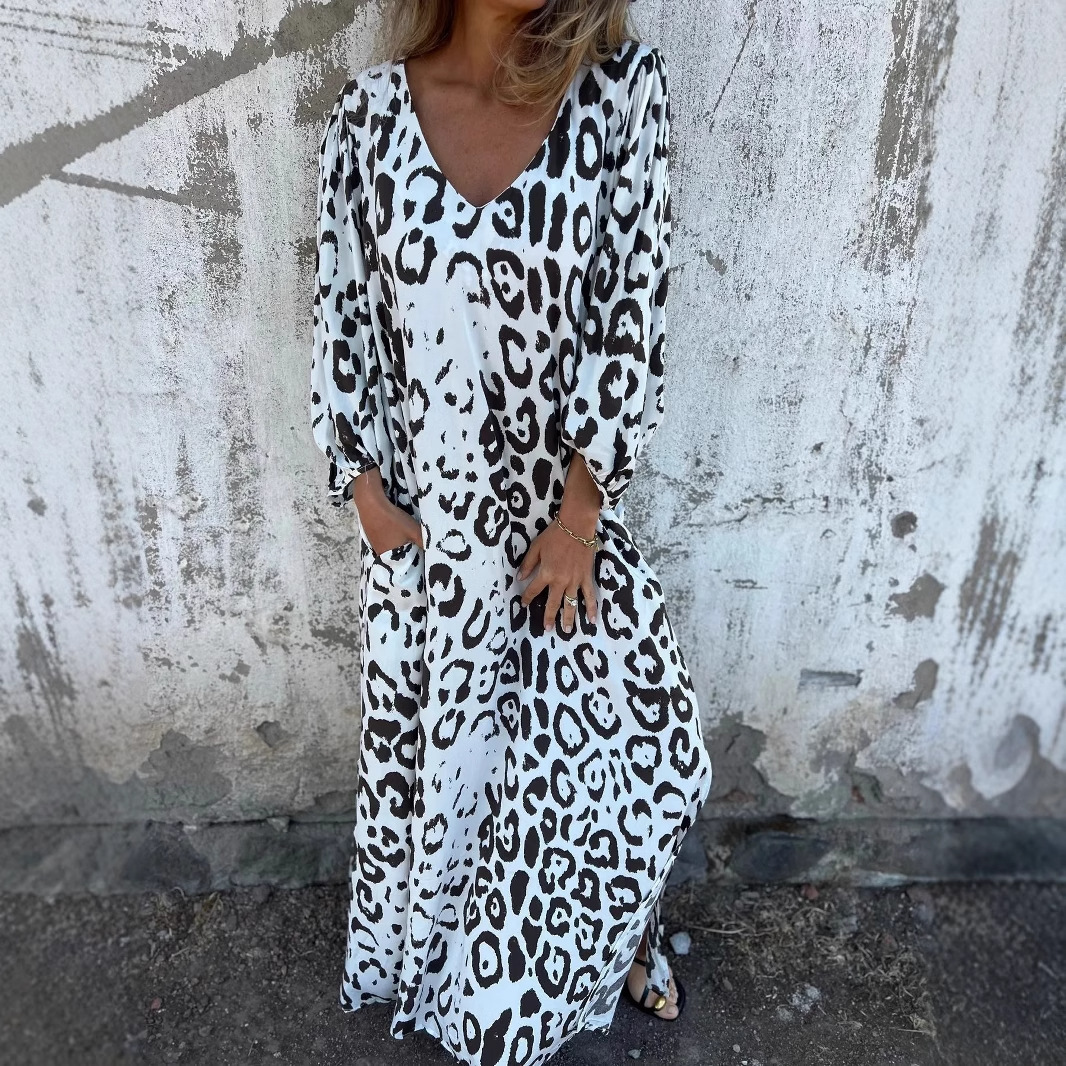 Denise | Leopar Desenli Elbise