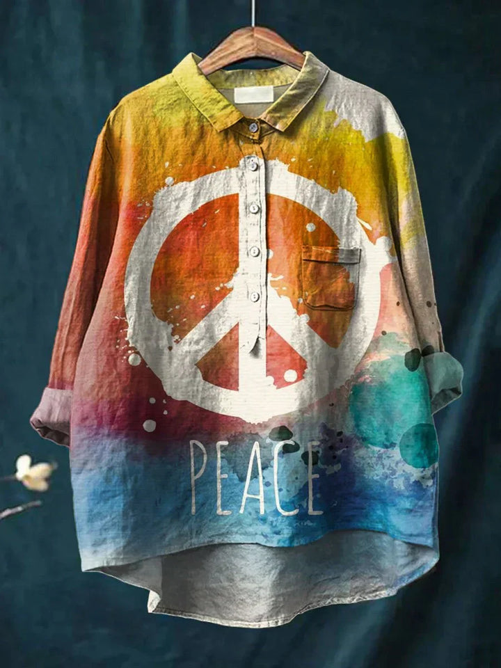 Barış Hippie Sanat T-Shirt